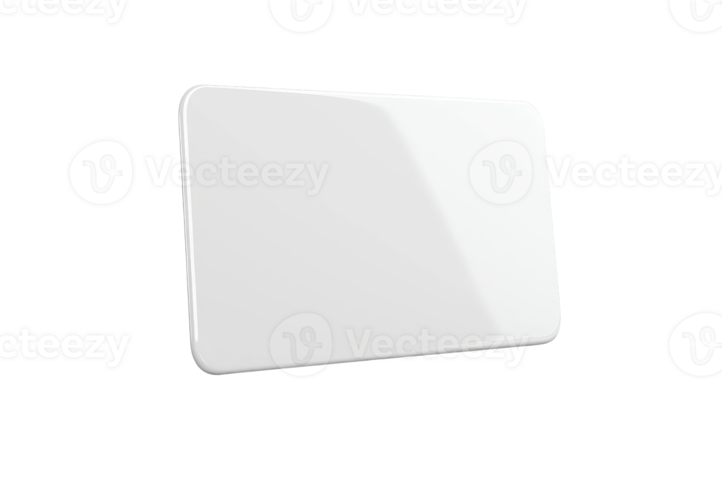 Blank white rectangular name tag isolated on a transparent background. Perfect for identification, events, and business use. png