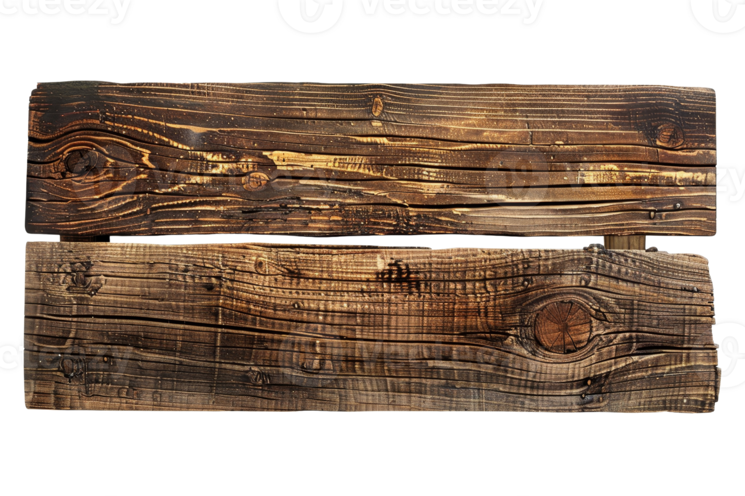 High-quality image of rustic, weathered wooden planks with unique textures and knots, ideal for backgrounds or design projects. png