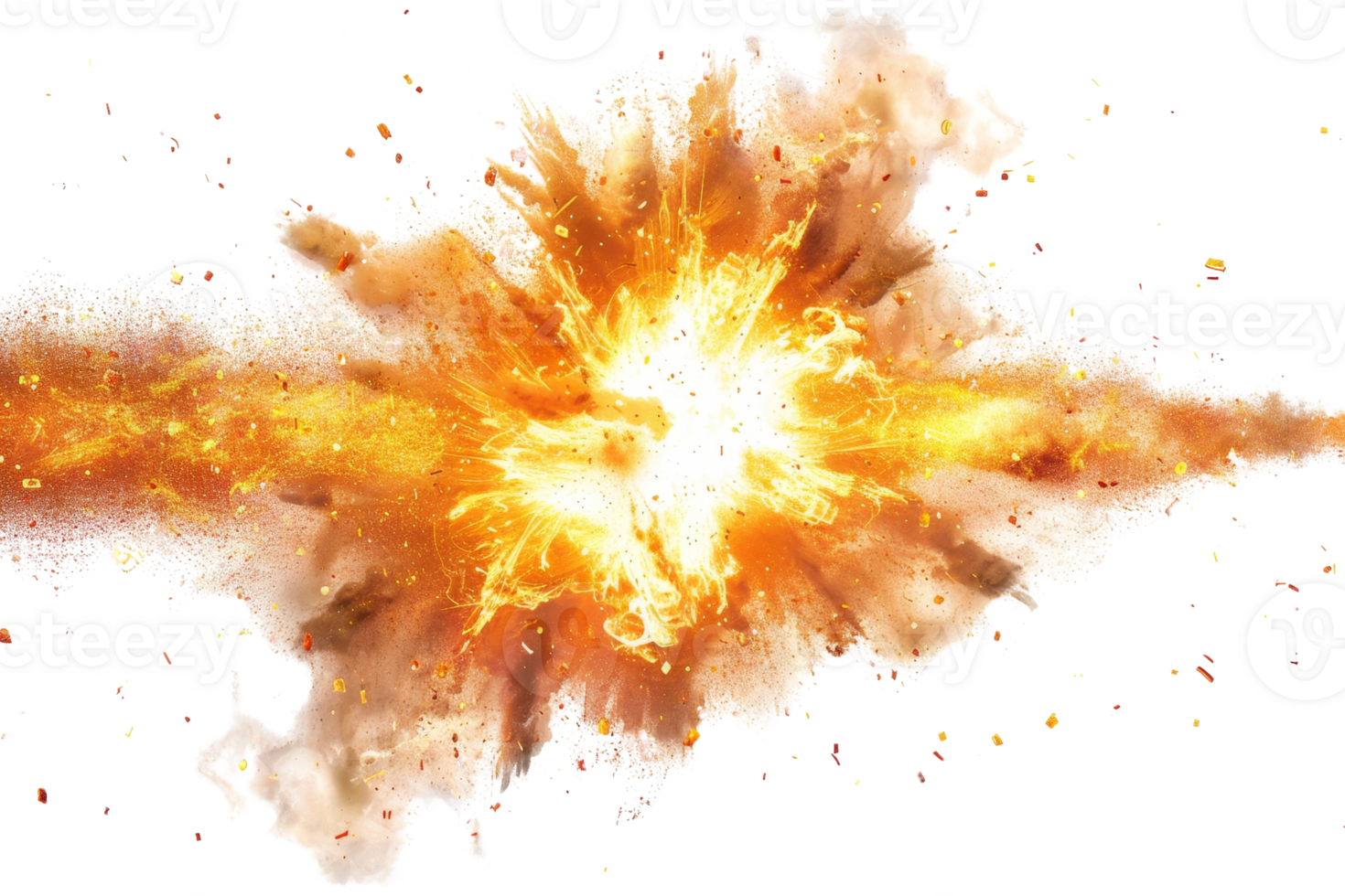 Dynamic explosion with vibrant colors and intense energy, capturing the powerful force and dramatic impact in stunning detail. png