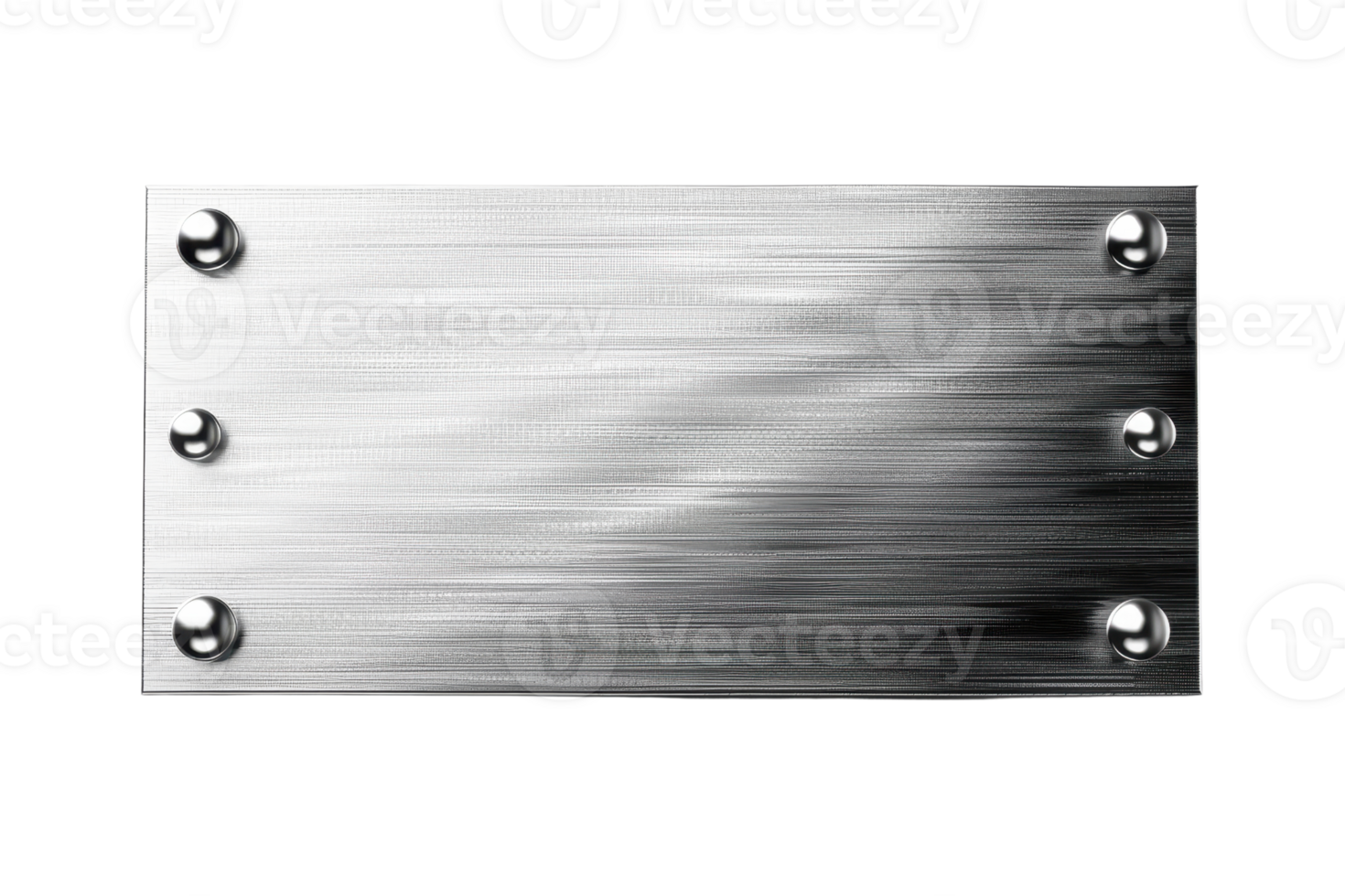 Brushed metal texture background with four screws, perfect for industrial and design projects. High-resolution image for versatile use. png