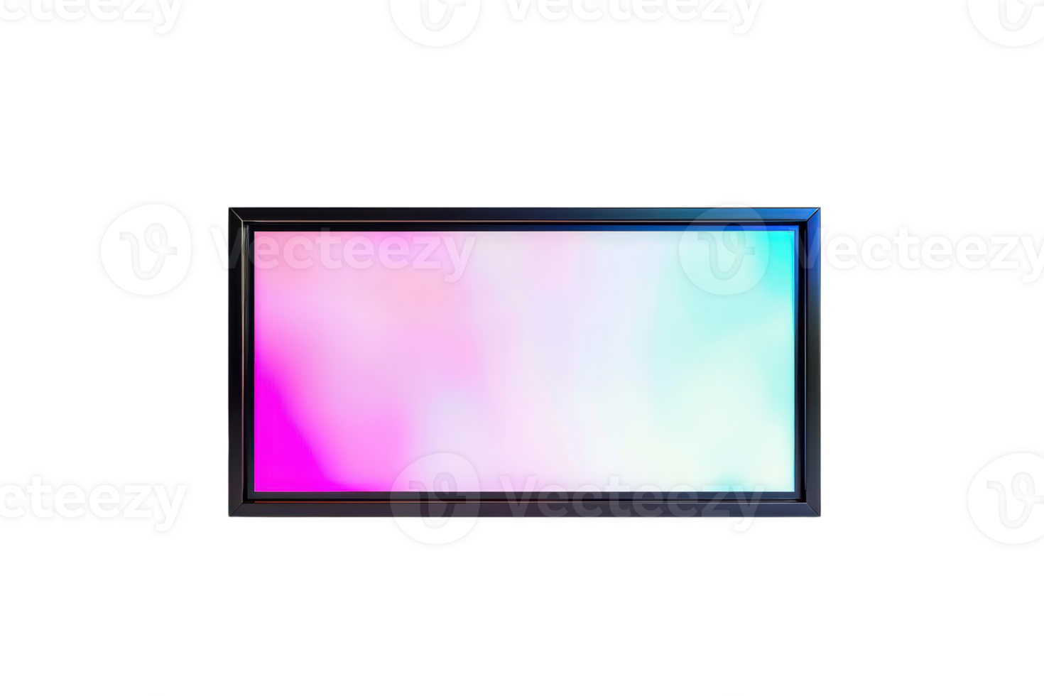 Abstract vibrant gradient in a sleek framed display, ideal for modern digital aesthetics and creative presentations. png