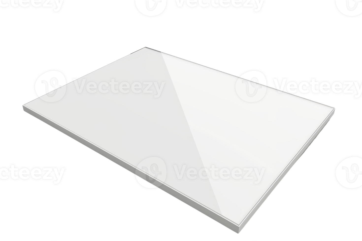 Isolated blank whiteboard on a transparent background. perfect for educational and business presentations, planning, and brainstorming sessions. png