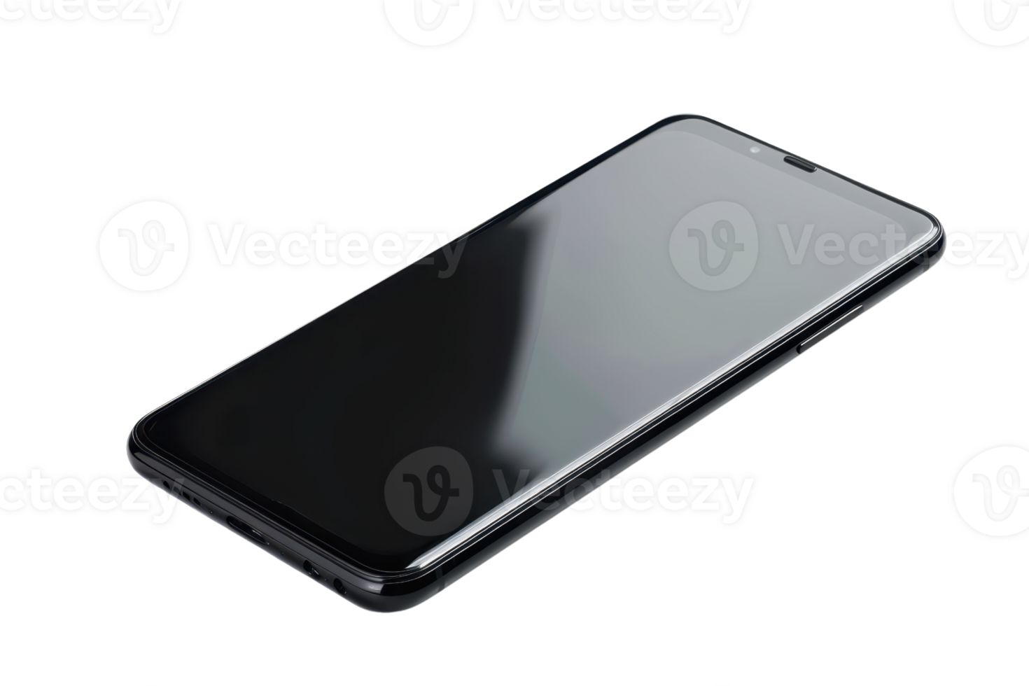 Modern smartphone with blank screen isolated on transparent background. perfect for technology concepts and app design presentations. png