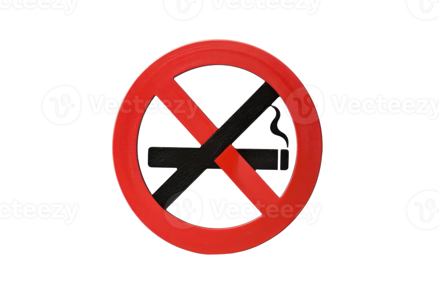 Red circular prohibition sign with black inclined bar inside, isolated on a transparent background. representing a restriction or no entry. png