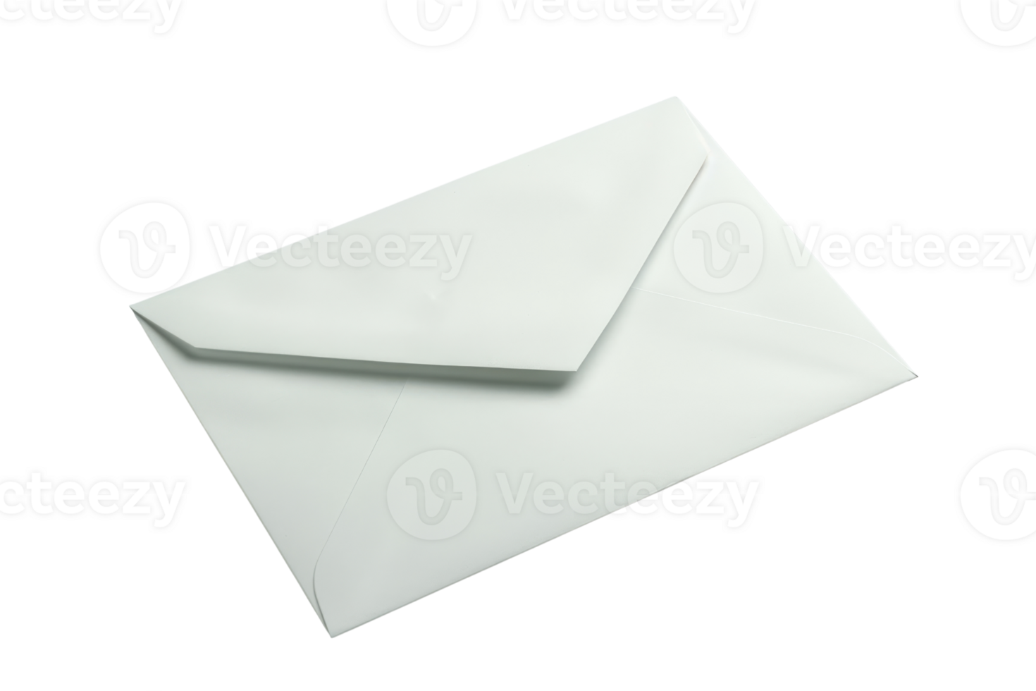 Simple, plain white envelope isolated on a transparent background. Ideal for mail, communication, and stationery concepts. png