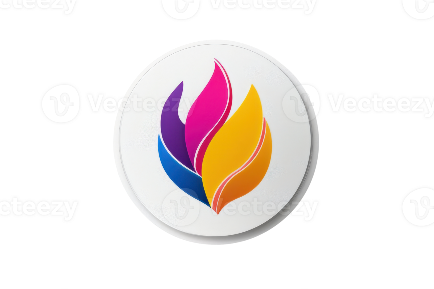 Modern abstract logo icon in vibrant colors on a transparent background. suitable for branding, design, and creative projects. png