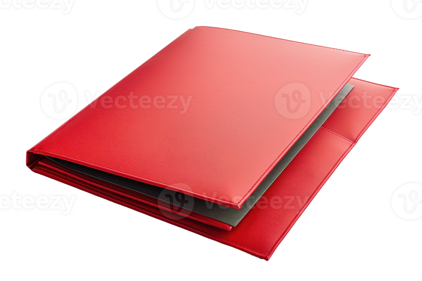 Red folder isolated on transparent background. perfect for office organization, document storage, and professional presentations. png