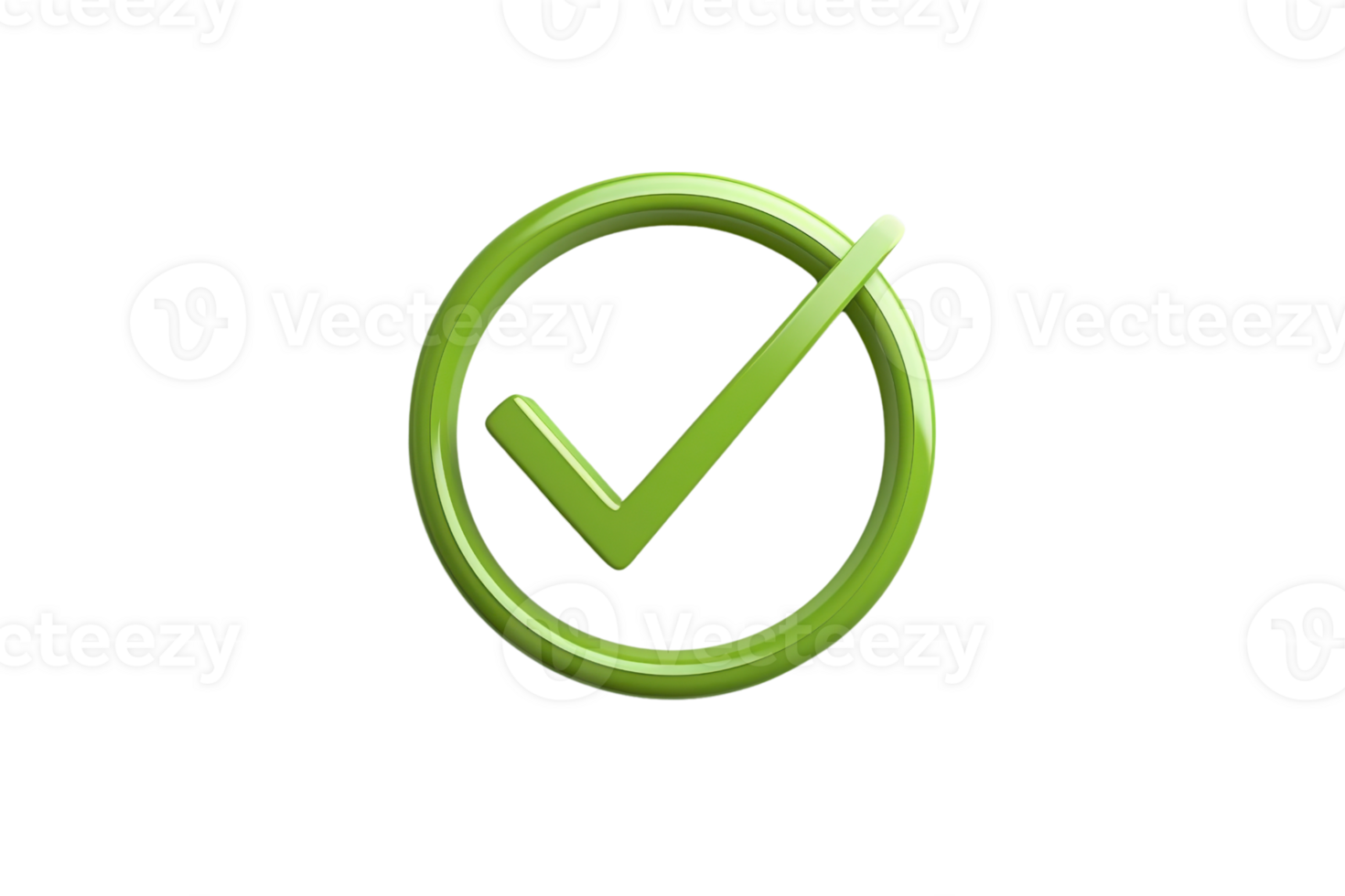 Green checkmark icon symbolizing approval, success, or completion on a transparent background. Ideal for web and graphic design projects. png