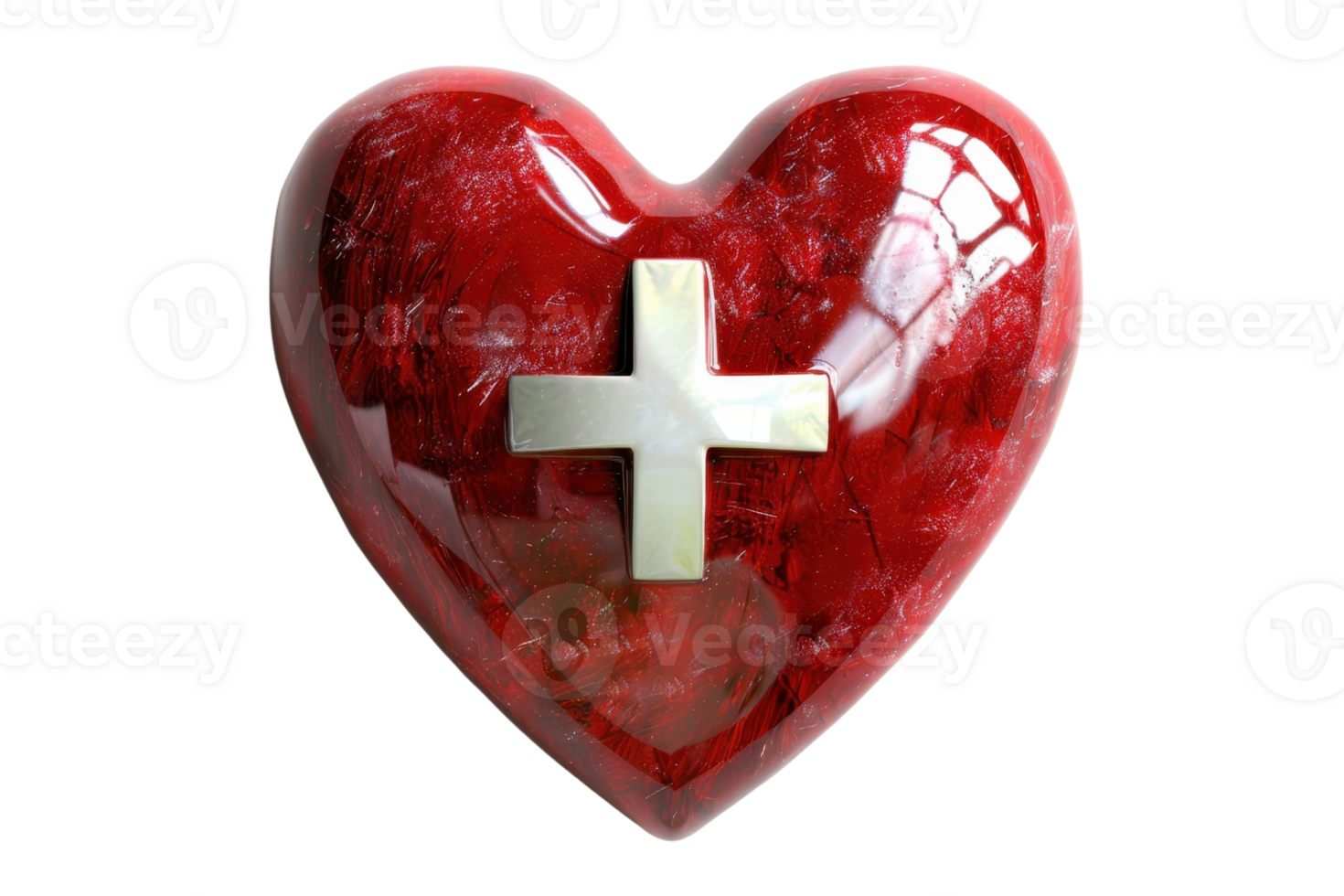 A red heart symbol with a white cross, representing healthcare and medical assistance. Ideal for health and wellness themed designs. png