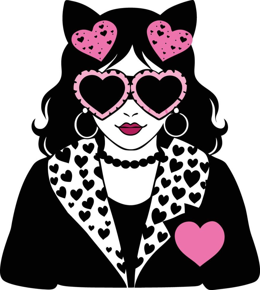 Stylish beautiful model vector