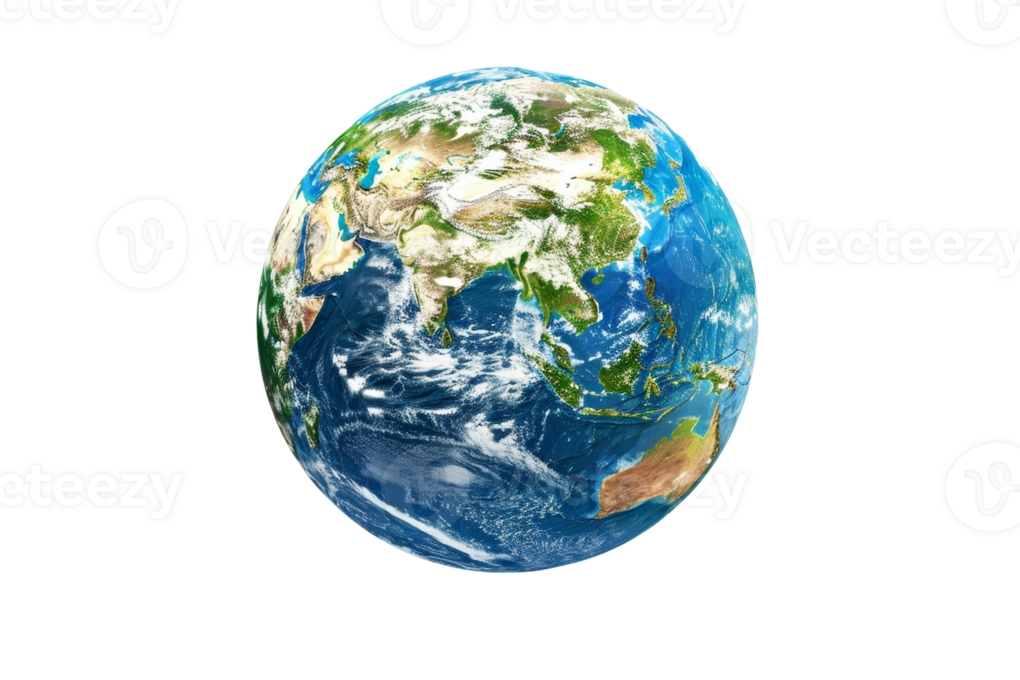 A stunning view of the Earth showcasing continents, oceans, and cloud formations from space, emphasizing the planet's natural beauty. png