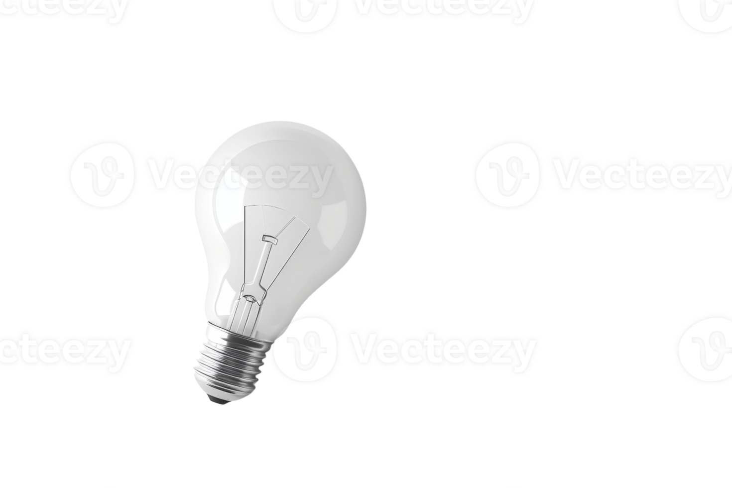 Clear light bulb on transparent background. High-resolution image perfect for illuminating ideas, creativity, and innovation concepts. png