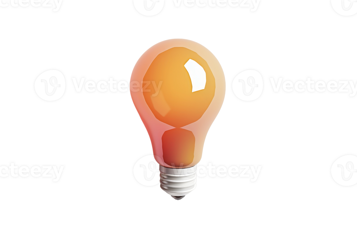 An illustration of a glowing light bulb representing a bright idea, innovation, and creativity. Perfect for creative concepts and innovation themes. png