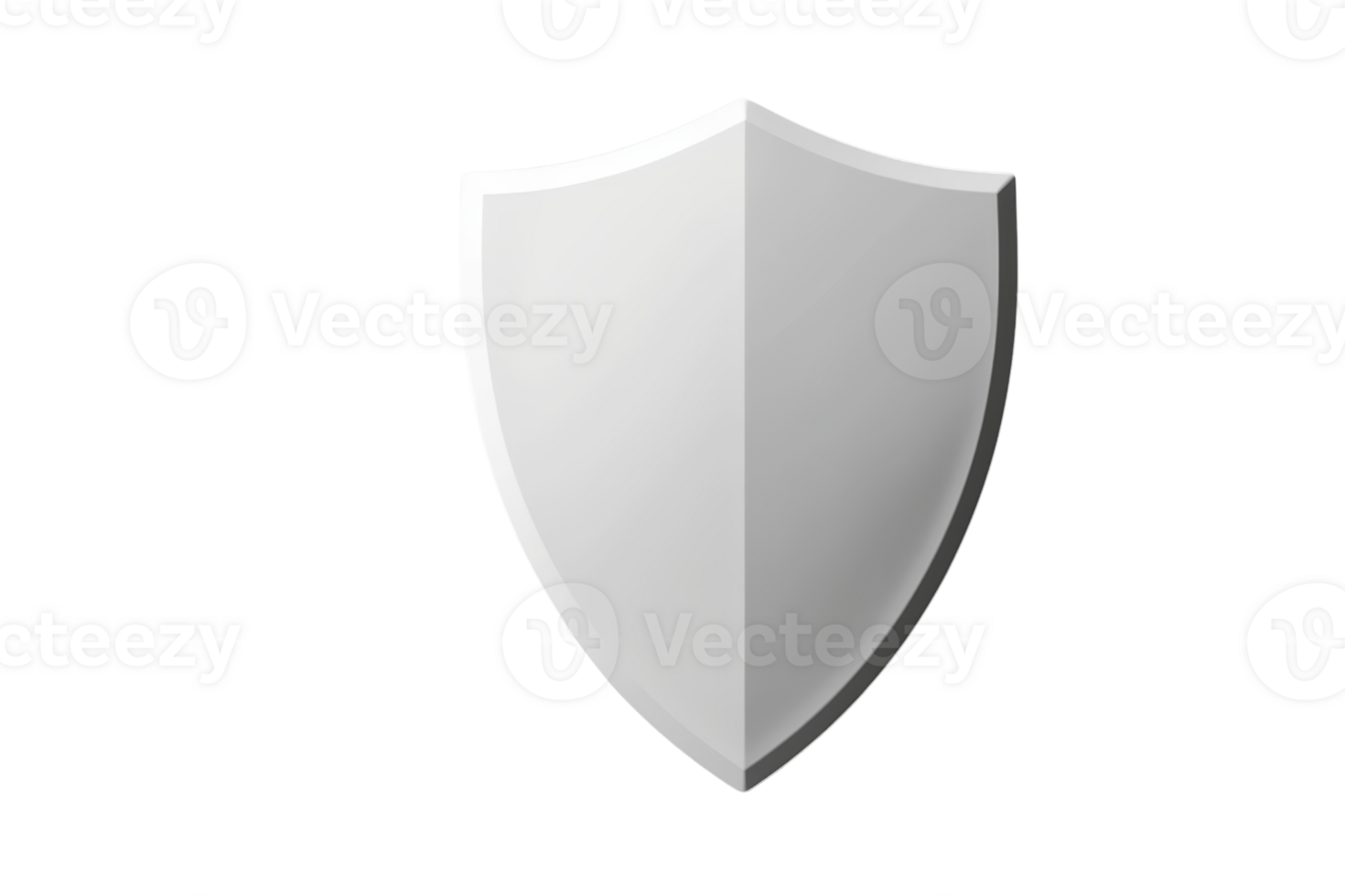 Minimalist white shield icon on transparent background, symbolizing protection, security, and defense. Clean graphic design. png
