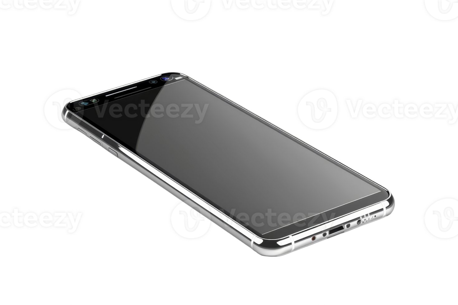 Sleek modern smartphone with a large touchscreen, showcasing advanced technology and minimalist design. Perfect for advertising and web projects. png