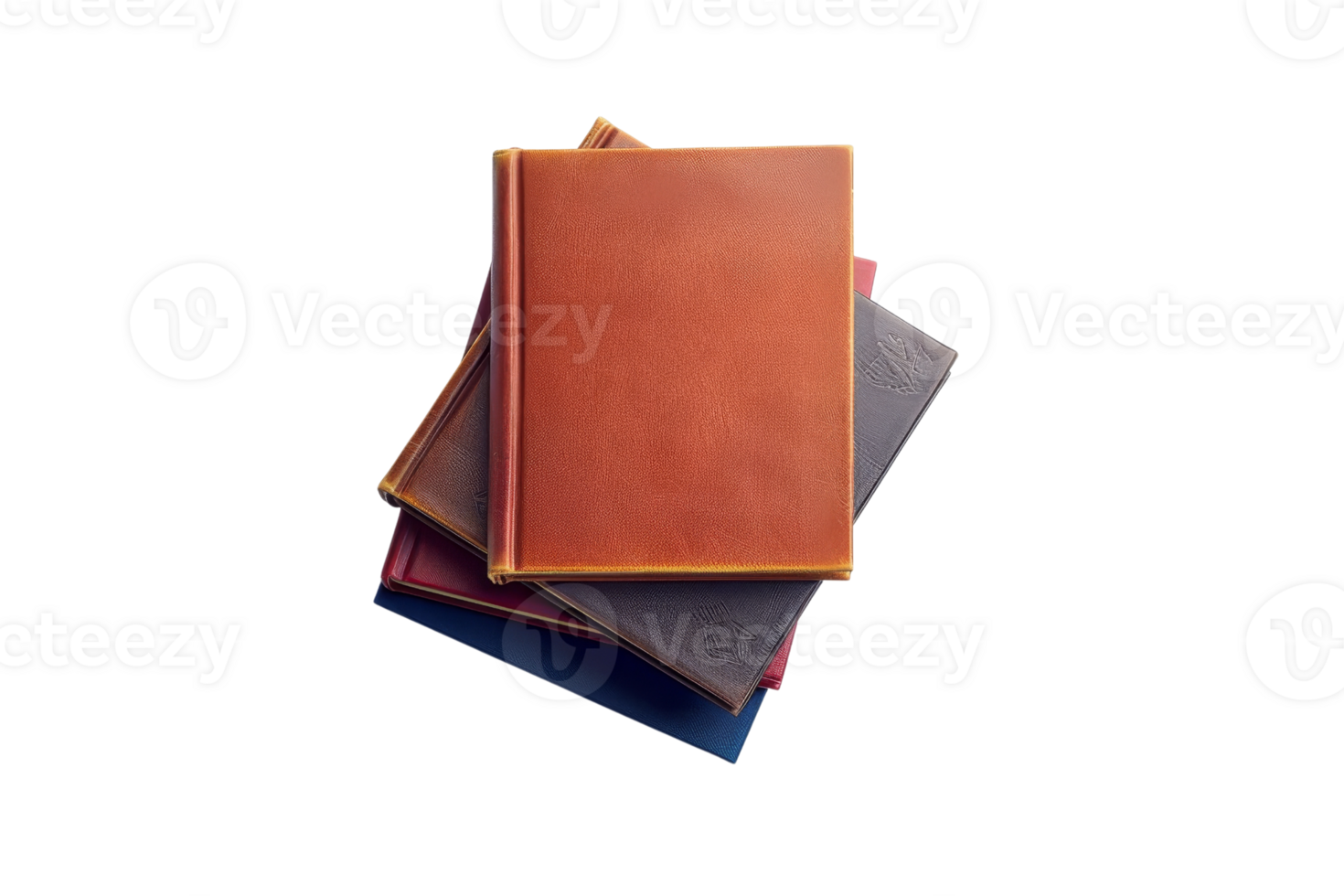 Stack of colorful hardcover books. Ideal for educational, literary, and library themes. High-resolution image for various uses. png