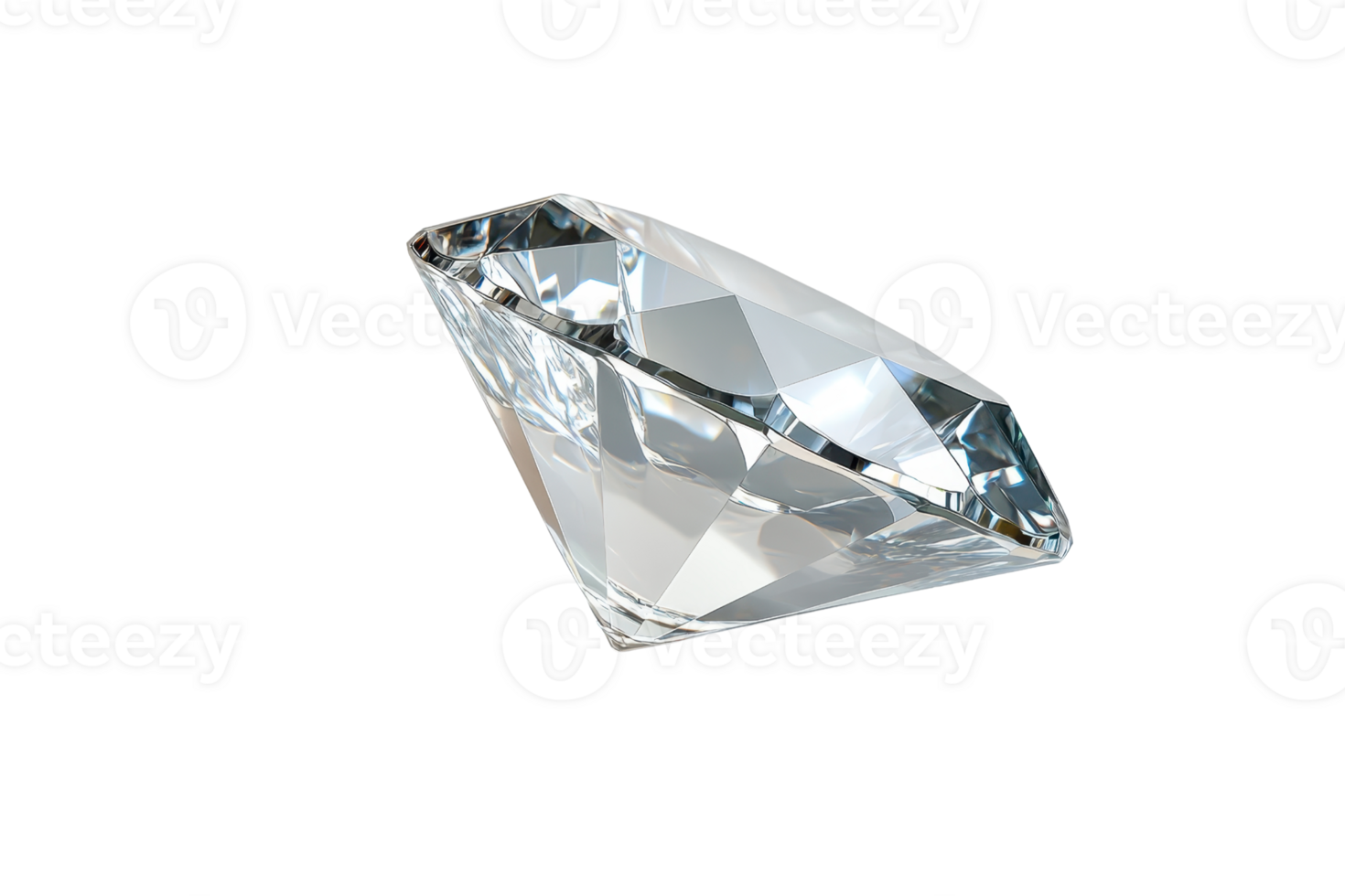 Elegant high-definition clear diamond isolated on a transparent background. showcasing pristine cut and brilliance ideal for luxury and jewelry themes. png