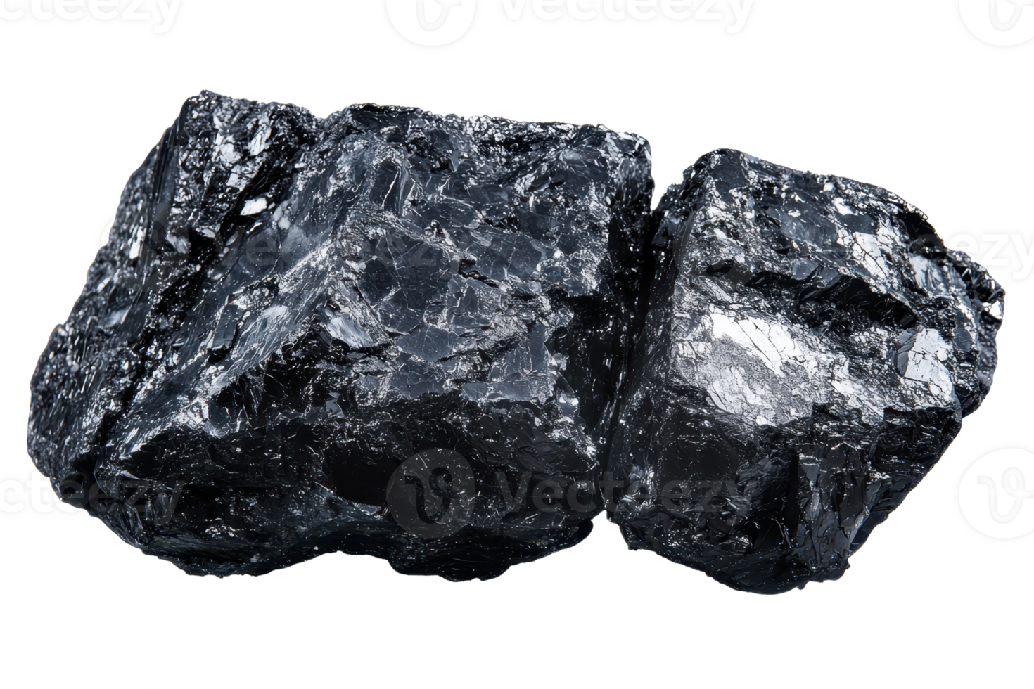 High-resolution image of a raw black coal piece with a rough texture, perfect for energy or mining-related projects and educational materials. png