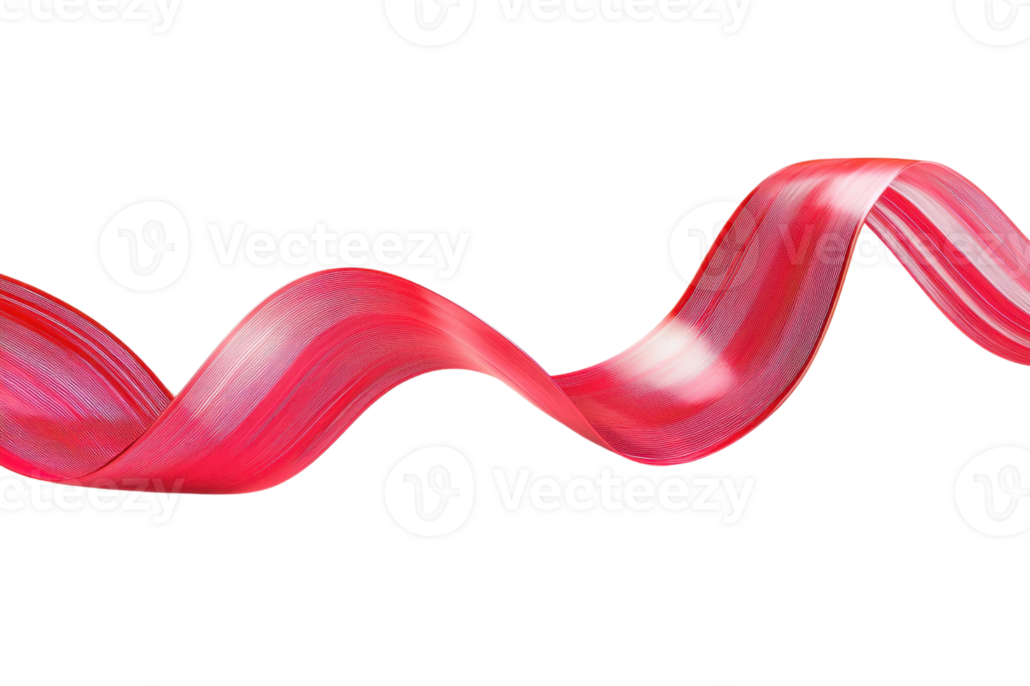 Dynamic abstract red swirl on a transparent background. symbolizing energy, motion, and creativity. Perfect for art and design projects. png