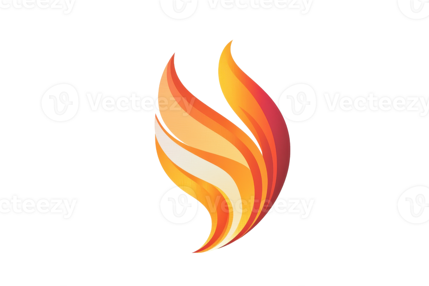 Vibrant abstract flame icon with orange and yellow hues, perfect for logos, graphics, and design elements. Modern and eye-catching design. png