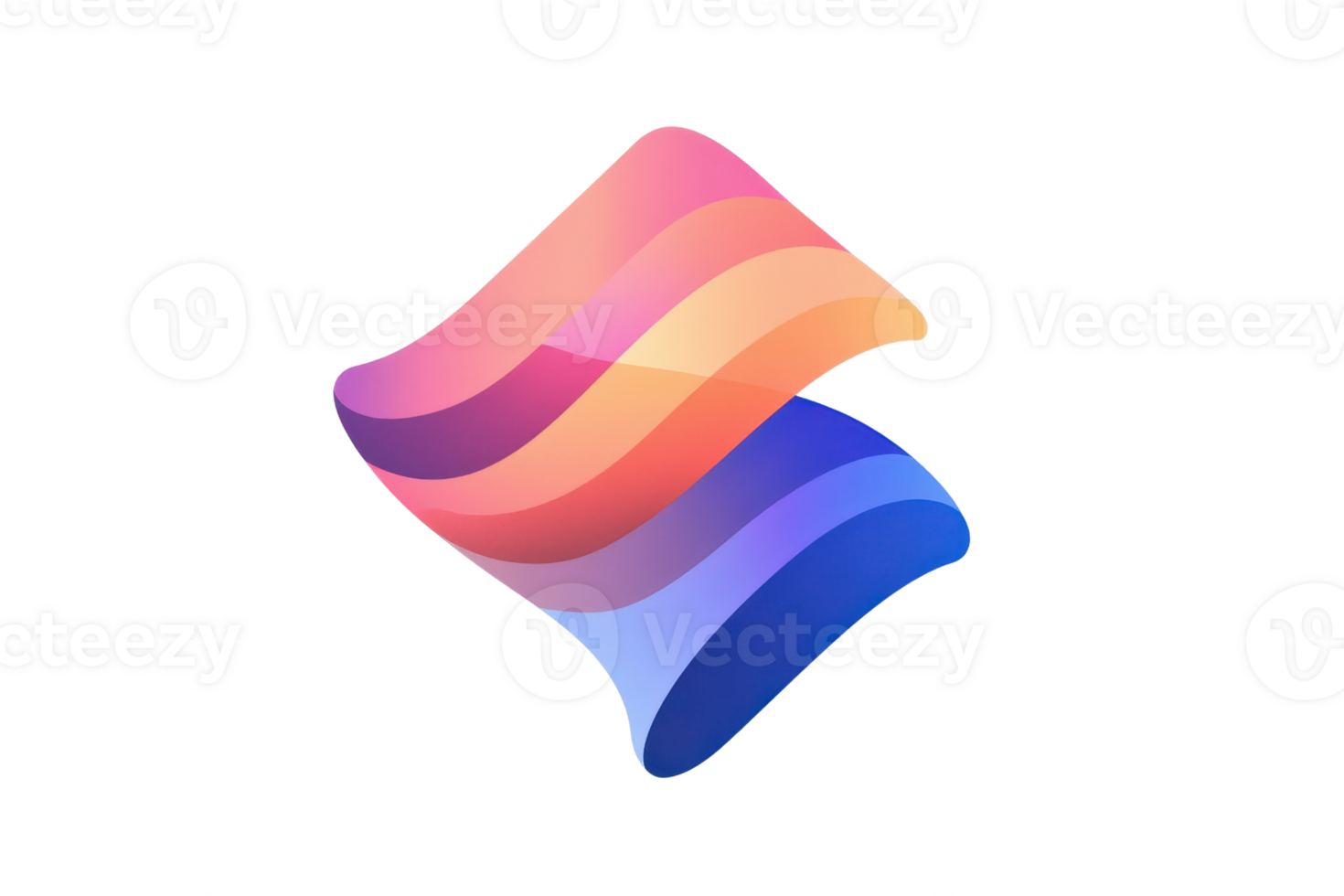 Vibrant, colorful abstract logo design with gradient hues and dynamic curves, perfect for branding and creative projects. png
