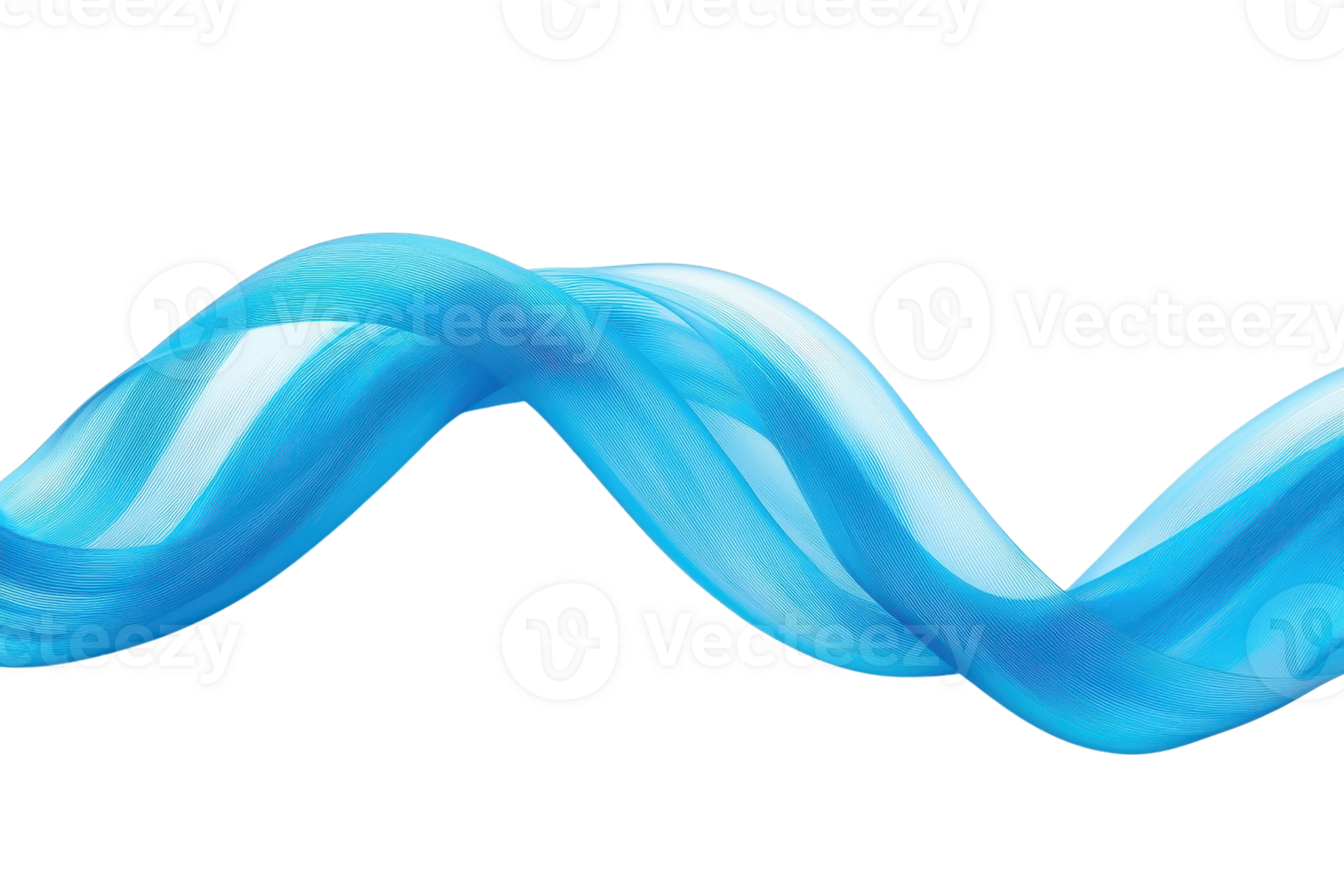 Abstract blue wave design element. Smooth flowing curves and lines creating a fluid motion for backgrounds, presentations, and creative projects. png