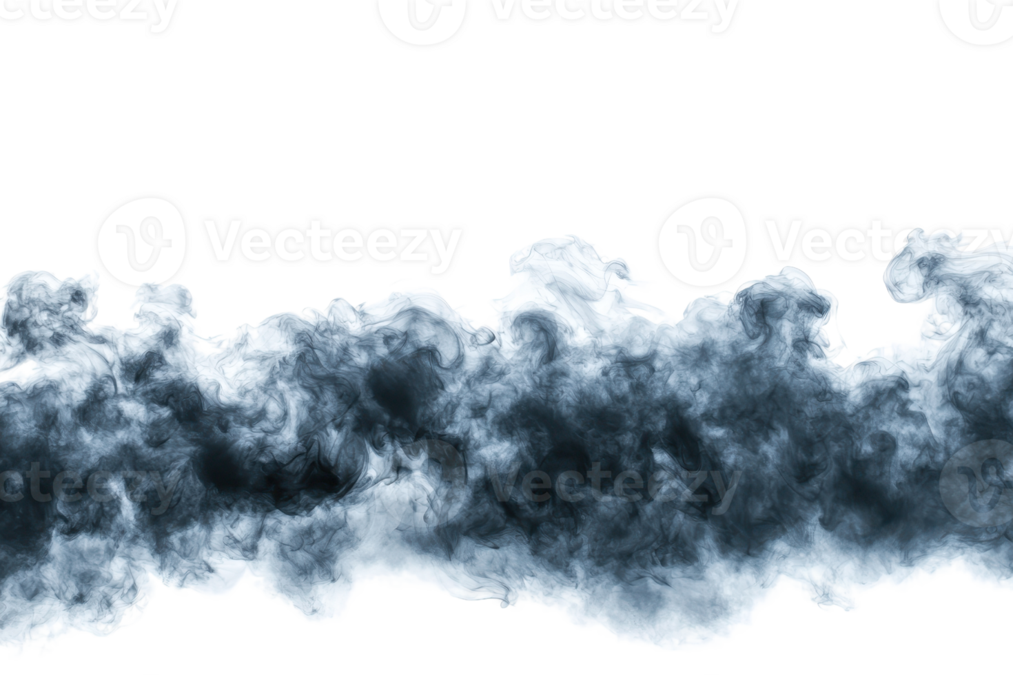 Abstract dense gray smoke cloud on transparent background. perfect for backgrounds, textures, web design, and creative projects. png