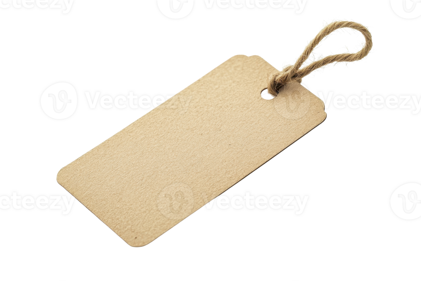 Blank brown paper tag with a string, perfect for labeling, gifting, or adding a personalized touch to products and packages. png