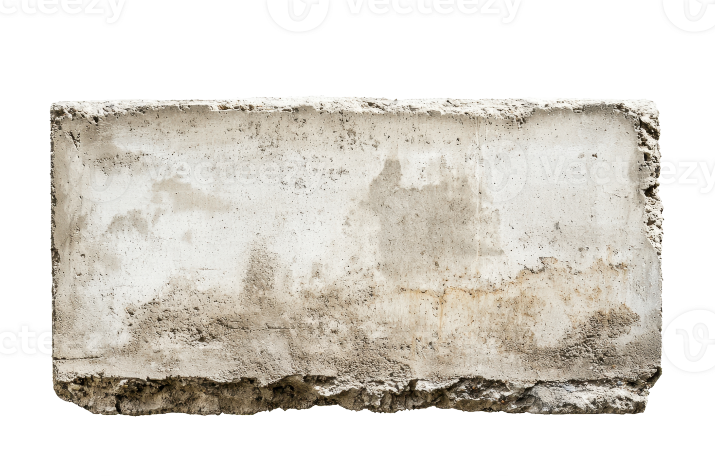 Close-up of an old, weathered concrete wall with signs of cracks and erosion, showcasing texture and decay, perfect for background or texture. png