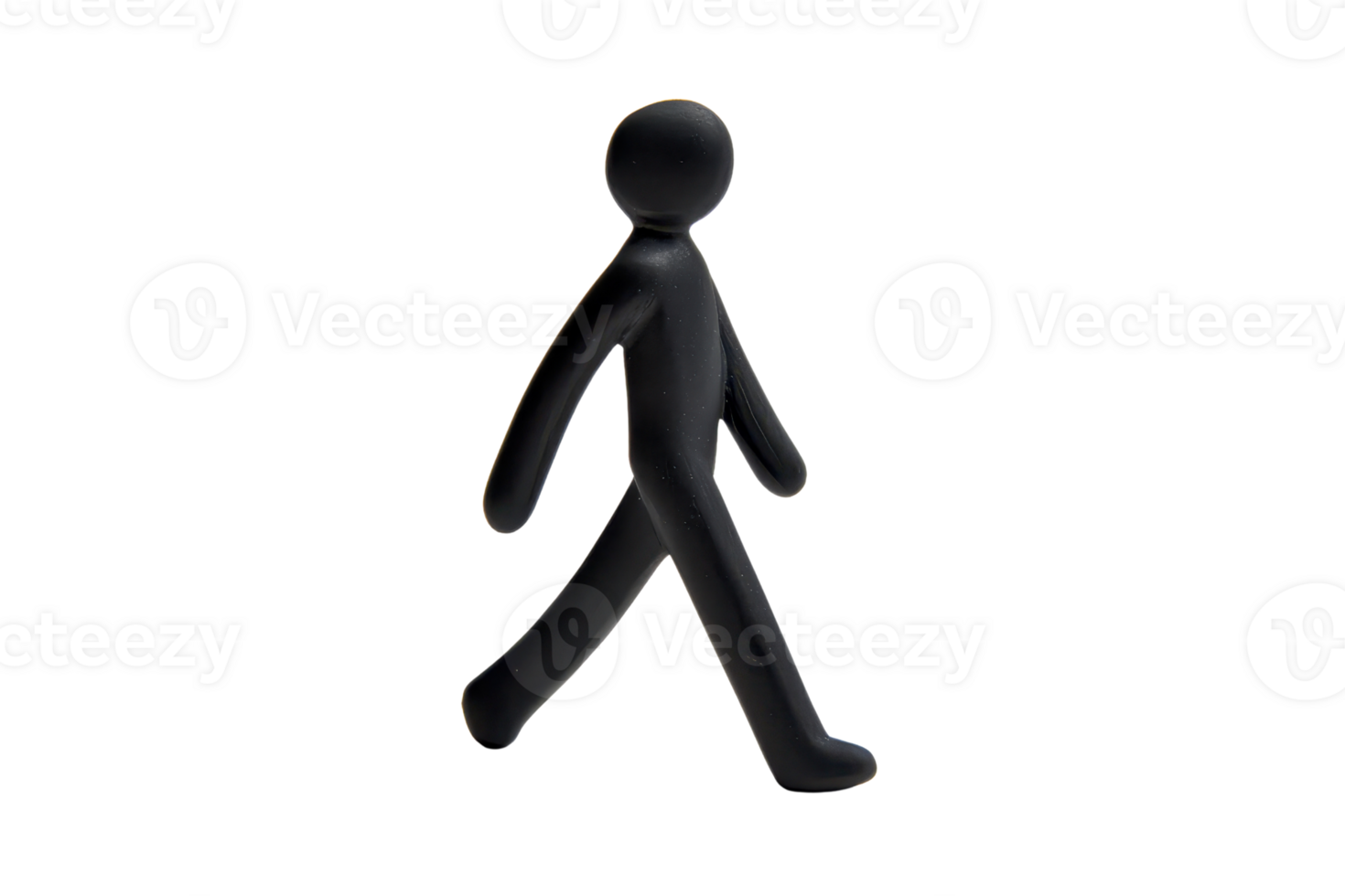 A black stick figure walking. Perfect for animations, presentations, or educational materials. png
