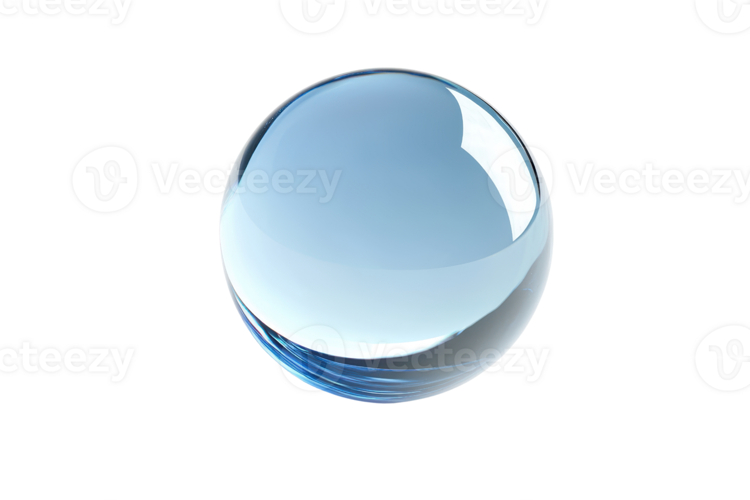 Crystal clear glass sphere on a transparent background. perfect for a variety of conceptual and abstract themes in photography and digital art. png