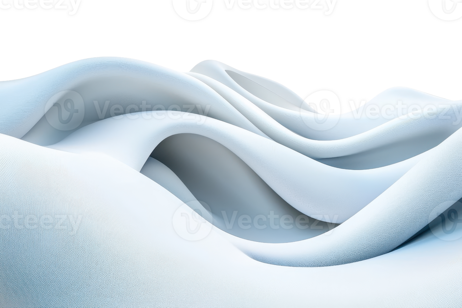 Abstract art image featuring soft, flowing white curves and smooth shapes, creating a tranquil and minimalist aesthetic. png