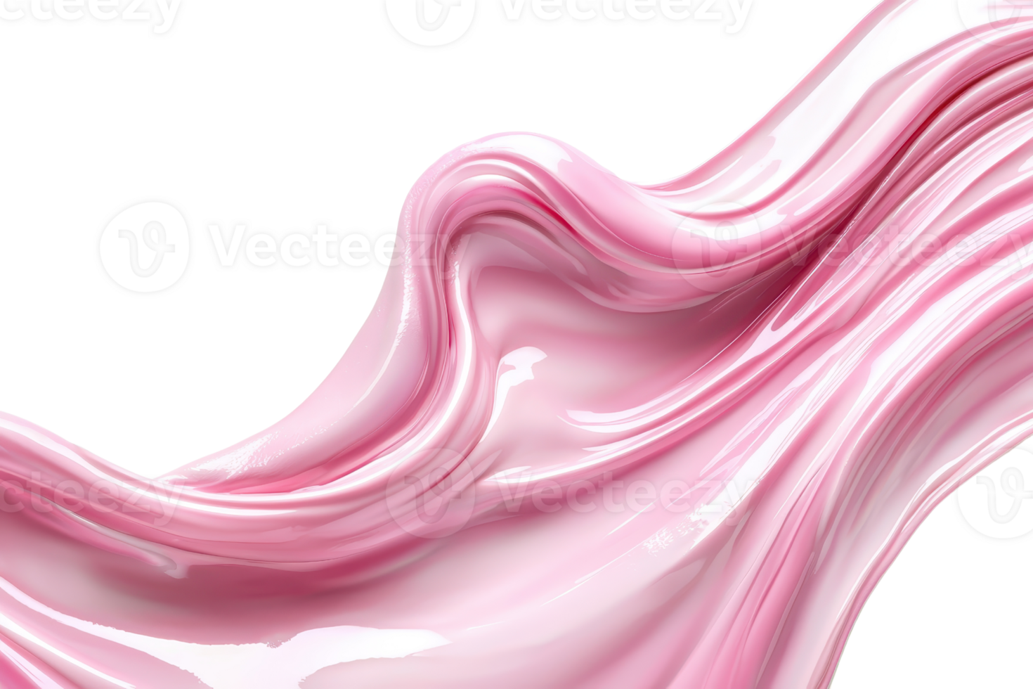Pink silky fabric flowing gracefully, abstract smooth texture for backgrounds, fluid wave design. png