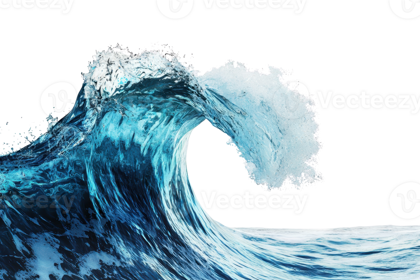 dinamico oceano onda cresta, in mostra il energia e bellezza di natura. Perfetto per sfondi, temi, e acquatico disegni. png