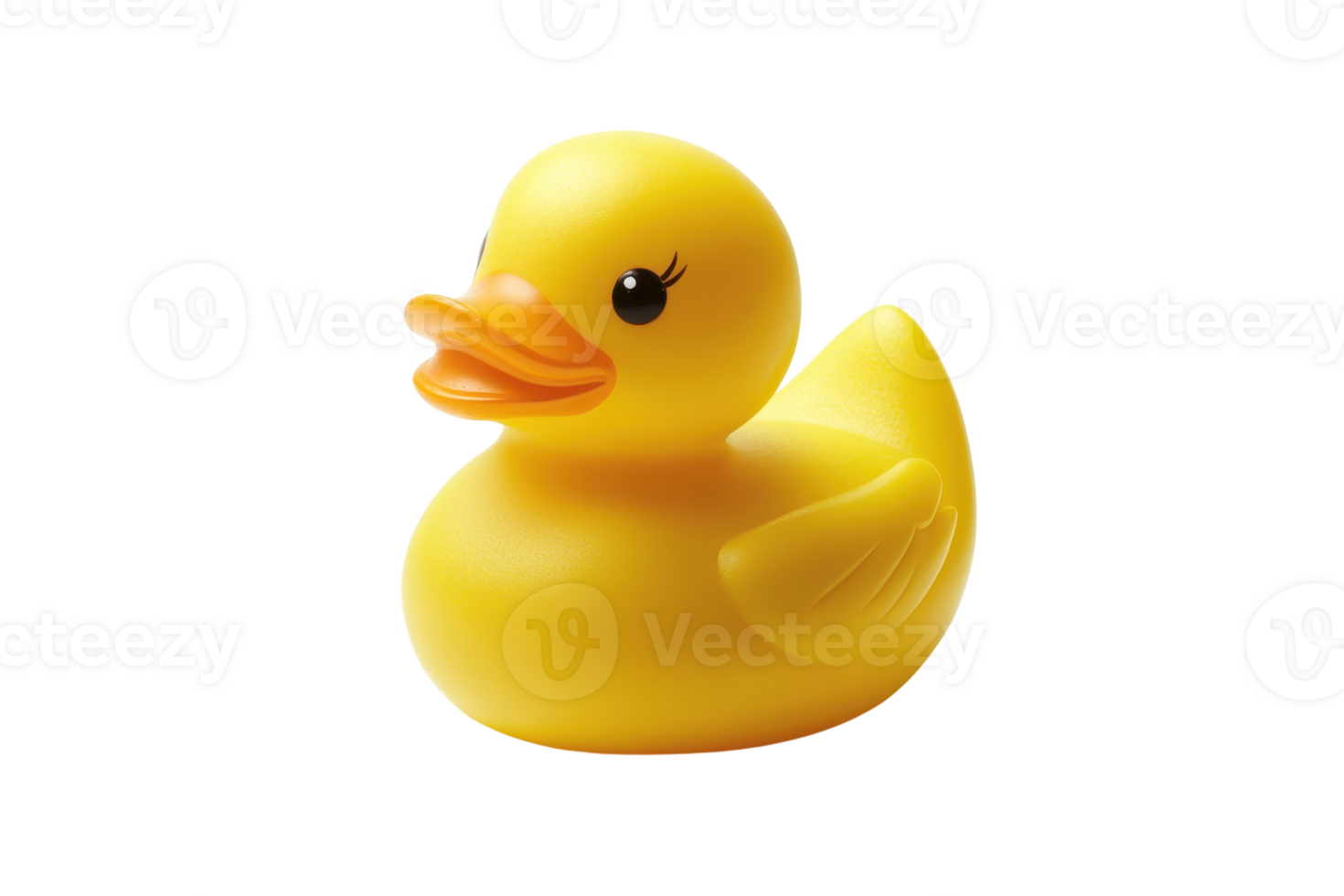 Yellow rubber duck toy isolated on a transparent background. perfect for bathroom decoration or children's playtime fun. png