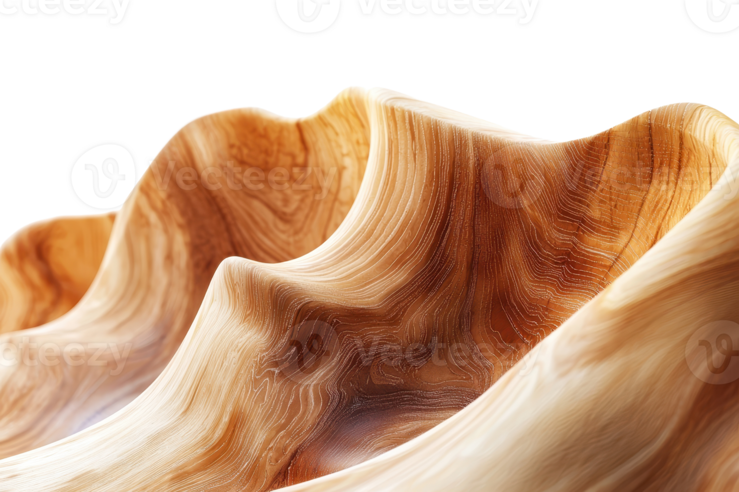 Abstract close-up of a textured wooden surface with natural swirls and curves, showcasing the beauty and complexity of wood grain patterns. png