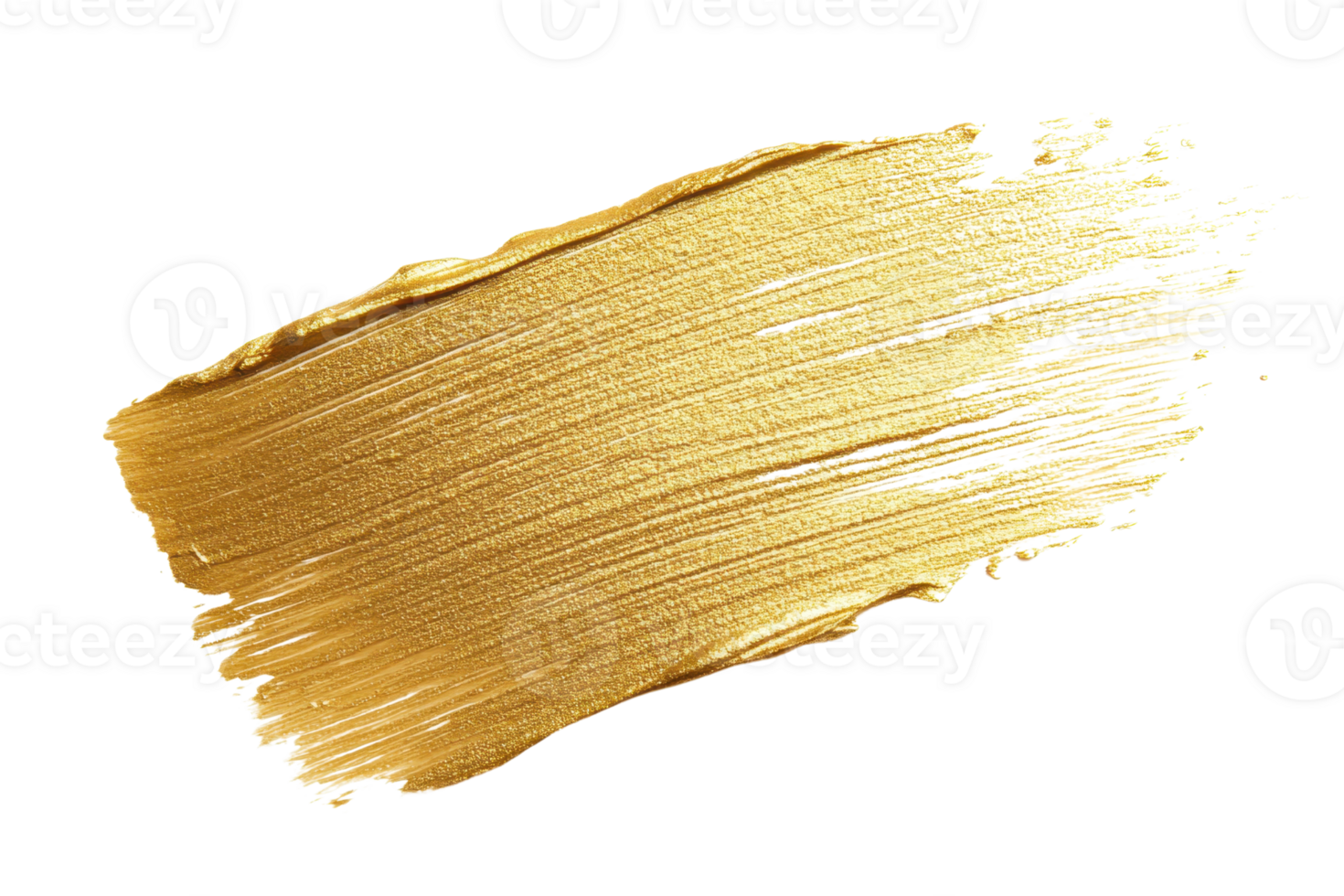 Elegant golden brushstroke on transparent background. perfect for luxury designs, artistic projects, or high-end branding materials. png