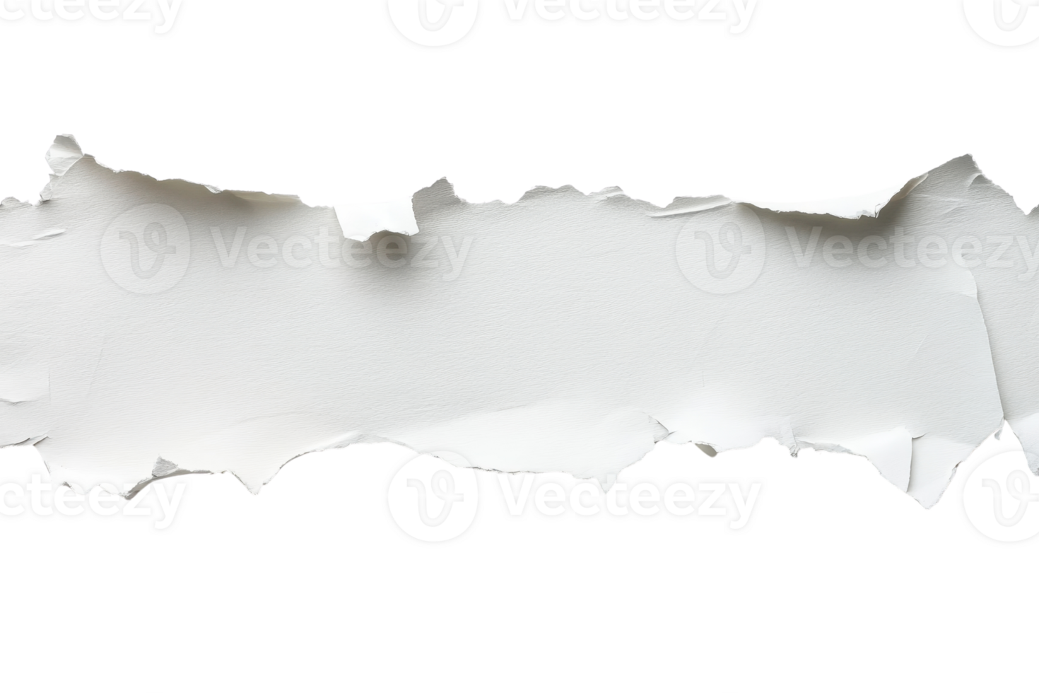 White torn paper with ripped edges on a transparent background, ideal for creative designs, scrapbooking, and digital art projects. png