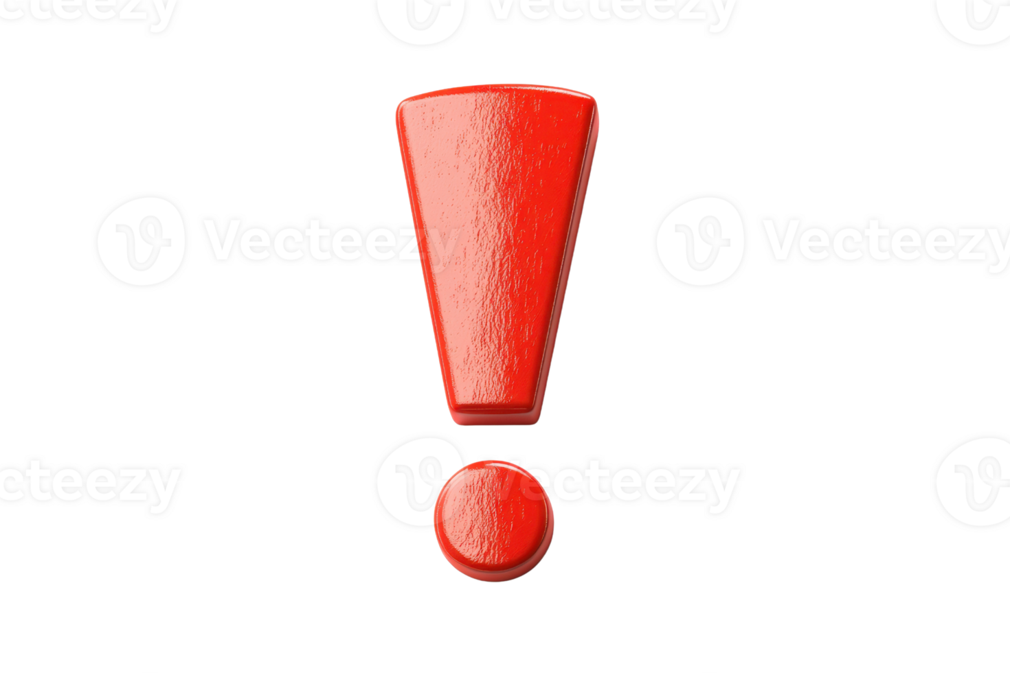 Red exclamation mark symbolizes attention, warning, or important information. Ideal for alert icons, notifications, and signage. png