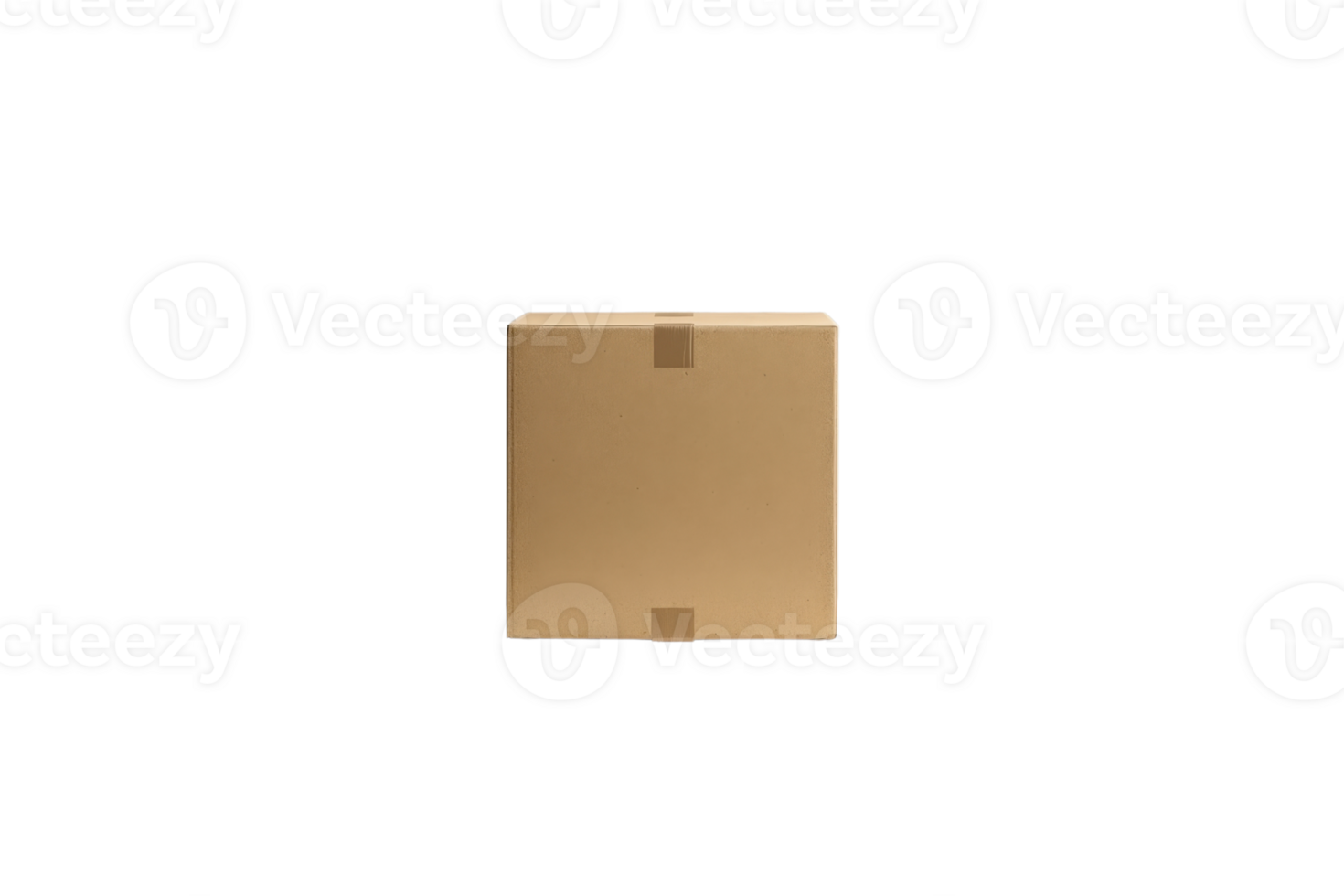 A plain brown cardboard box isolated on a transparent background. Ideal for shipping, packaging, delivery, or storage concepts. png