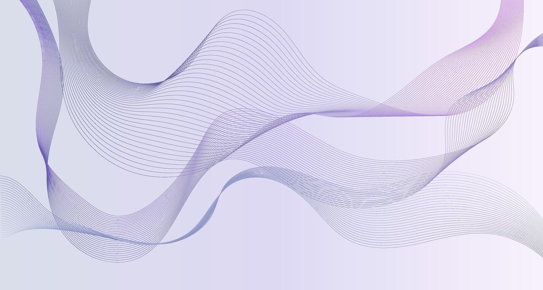 The image depicts smooth, flowing lines in soft purple tones on a gentle background. It represents a concept of abstract beauty vector