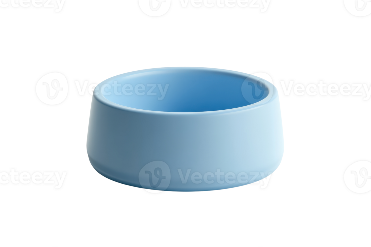 A simple, blue, round, plastic bowl isolated on a transparent background. Perfect for kitchenware, household, or dishwashing related concepts. png