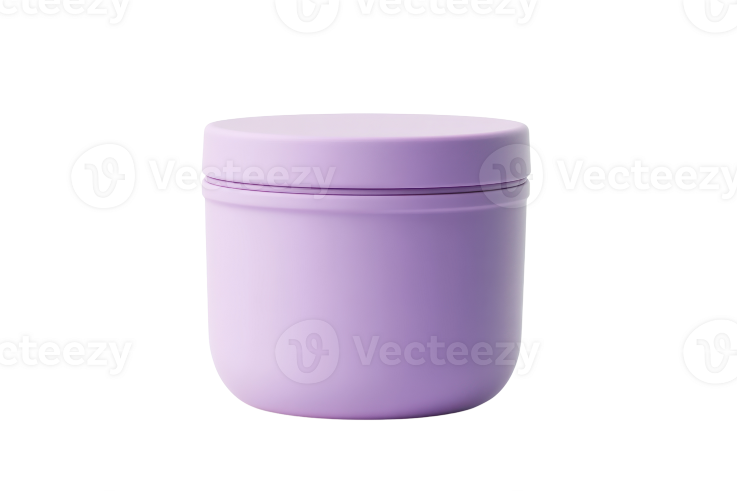 Minimalist lavender container for cosmetics or skincare products, perfect for packaging design and branding. on a transparent background. png