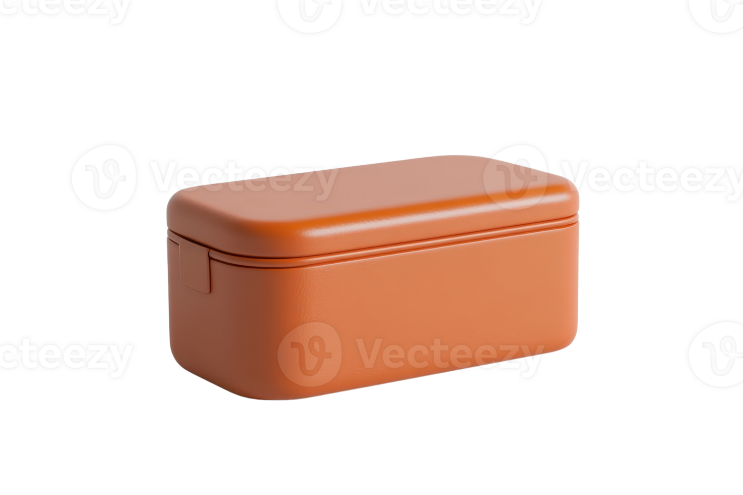 Minimalist, rectangular, orange storage box with a sleek, modern design. Ideal for organizing essentials in a stylish and functional way. png