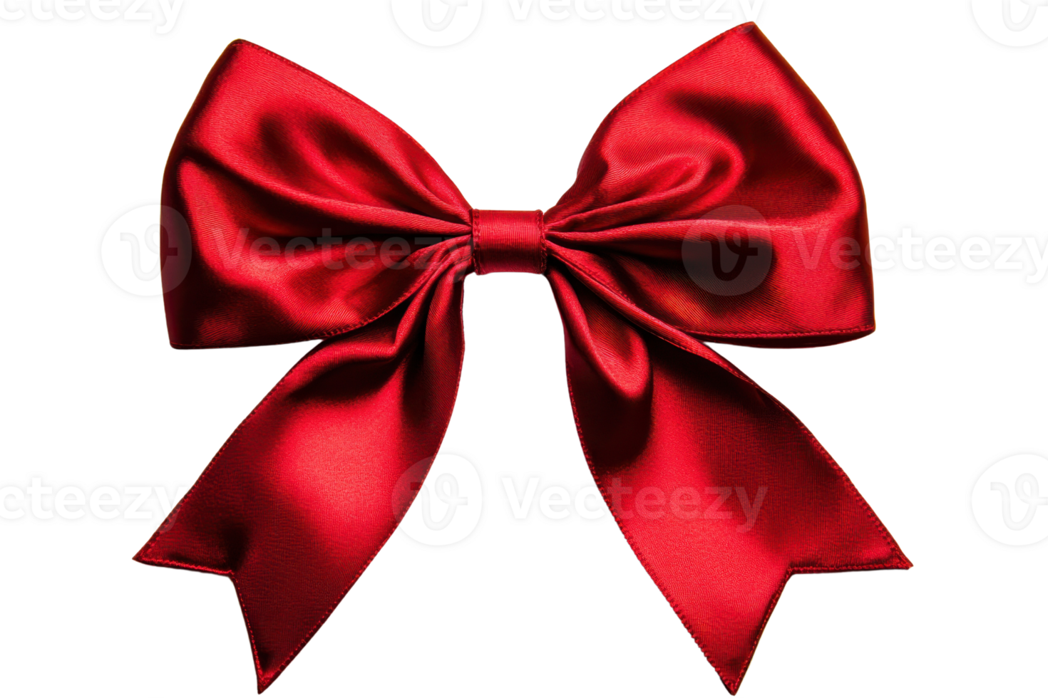 Elegant red satin bow on transparent background. perfect for gift decoration, holiday packaging, and festive designs. png