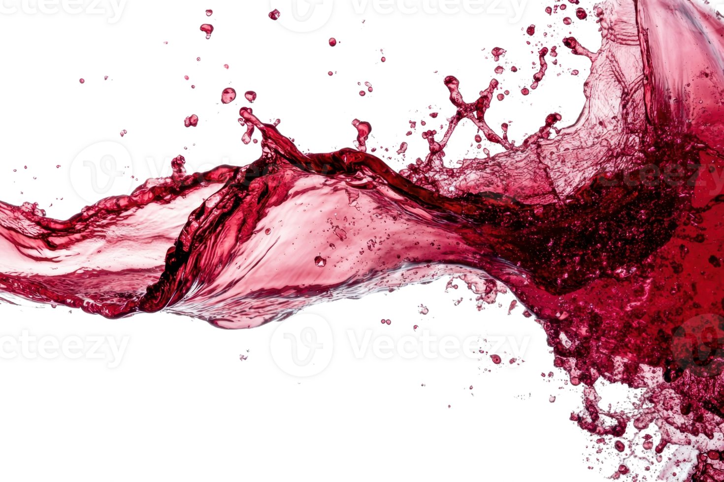 Dynamic red liquid splash captured mid-air, perfect for beverage advertisements, artistic backgrounds, or creative design projects. png