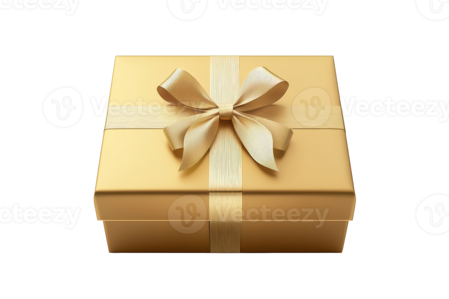 Elegant golden gift box with a satin ribbon bow, perfect for special occasions, celebrations, and festive gifting moments. png