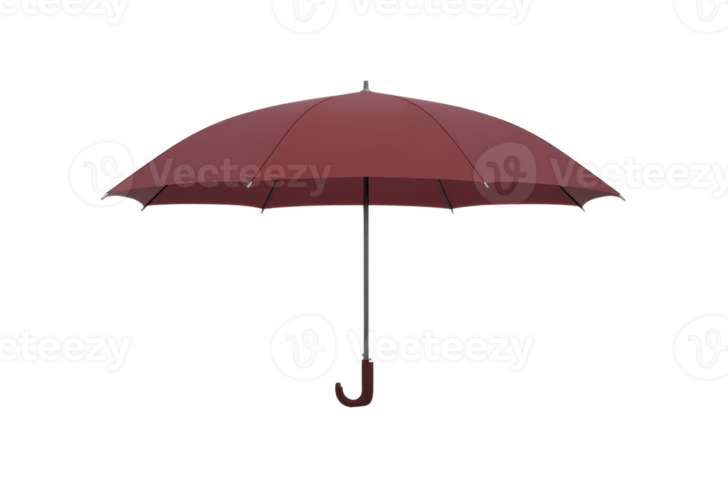 Red umbrella isolated on transparent background. Perfect for weather or fashion-related designs and rain protection concepts. png