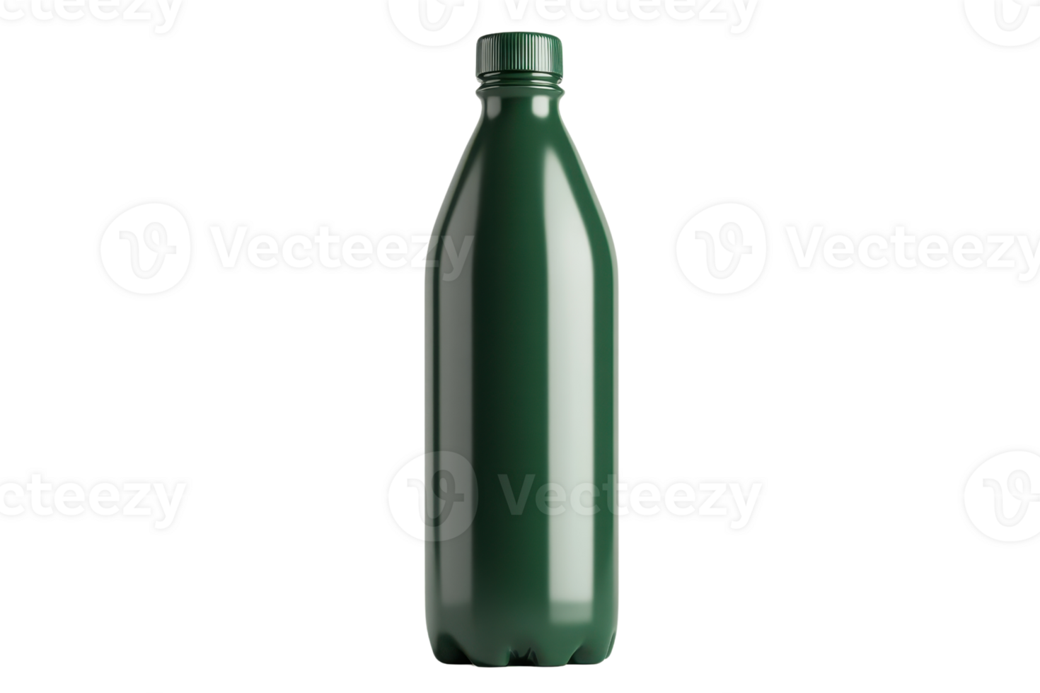 Green glass bottle on a transparent background. Ideal for packaging concepts, beverage industry, and branding materials. png