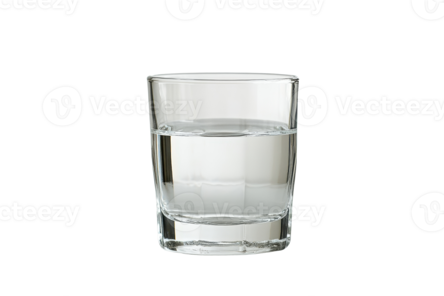 A clear glass of water isolated on a transparent background. Perfect for concepts of purity, hydration, and health. png